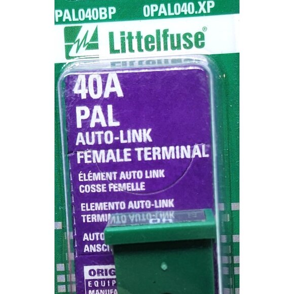 Adv Littelfuse 40A PAL Auto-Link Female Terminal Fuse OEM PAL040BP 0PAL040.XP - Picture 2 of 7